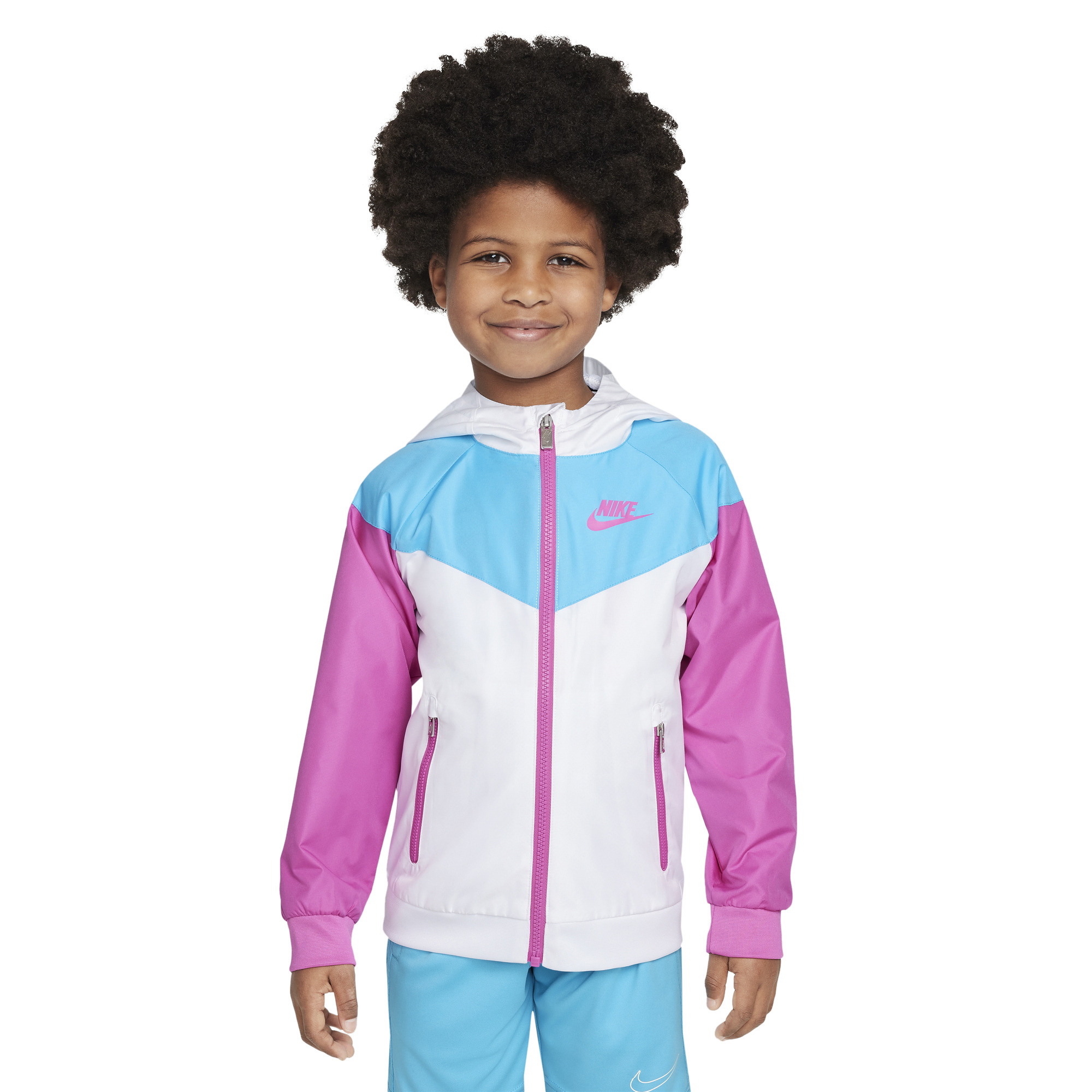 Nike Sportswear Junior Girls' Windrunner Jacket Pink Foam / Dark Beetroot -  White