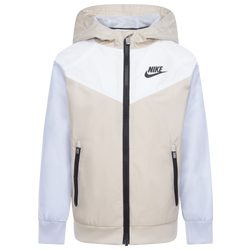 Boys' Preschool - Nike Windrunner Jacket - Black/White/Sanddrift