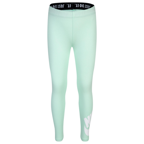 

Nike Girls Nike Leg A See Logo Leggings - Girls' Preschool Green/Black Size 6X