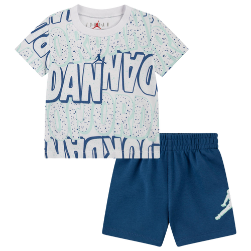 

Jordan Boys Jordan Play AOP Short Set - Boys' Infant Blue Size 18MO