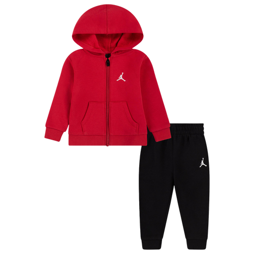 Jordan Boys Infant   Brooklyn Fleece Full-zip Hoodie Set In Red/black