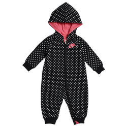 Girls' Infant - Nike AOP Dot Coverall - Black/White