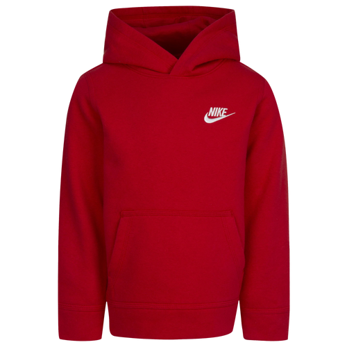 

Nike Boys Nike Club Fleece Pullover Hoodie - Boys' Preschool Red/Red Size 4
