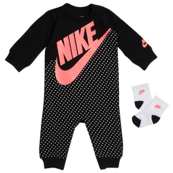 Girls' Infant - Nike NSW Dot Coverall & Sock - Black/Pink
