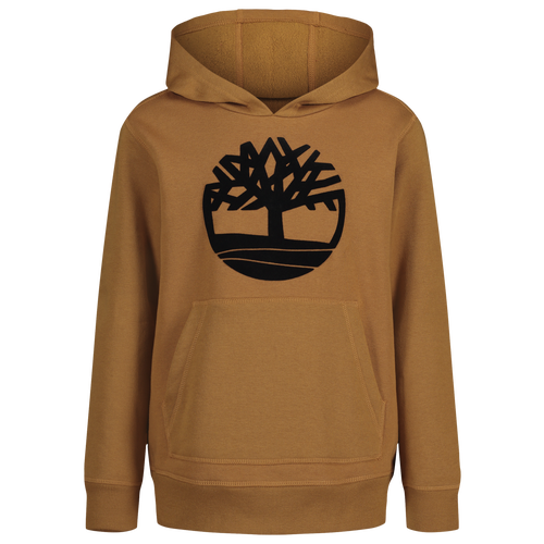 

Boys Timberland Timberland Logo Pullover Hoodie - Boys' Grade School Wheat/Wheat Size L
