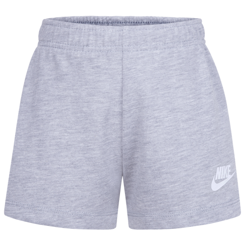 

Nike Girls Nike Jersey Shorts - Girls' Preschool White/Grey Size 6X