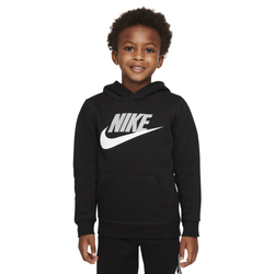 Boys' Preschool - Nike Club HBR PO Hoodie - Light Smoke Grey/White/Black