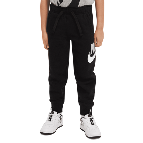 

Nike Boys Nike Club HBR Joggers - Boys' Preschool Black/Light Smoke Grey/White Size 6
