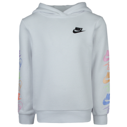 Girls' Preschool - Nike Futura Stack PO Hoodie - White/Black