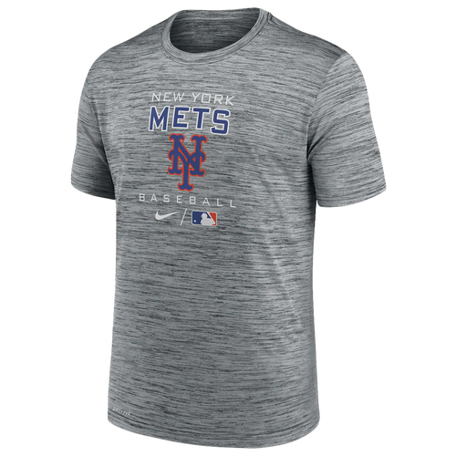 

Nike Mens New York Mets Nike Mets Velocity Practice Performance T-Shirt - Mens Anthracite/Anthracite Size S