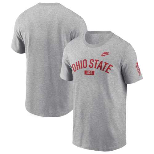 Nike Mens Ohio State Buckeyes Ohio State Arch Short-Sleeve T-Shirt - - Gray