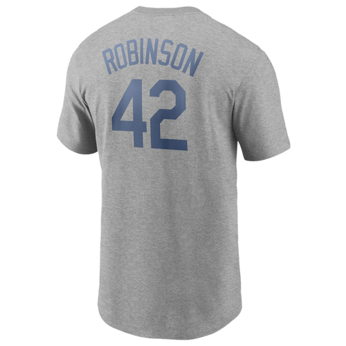 

Nike Mens Jackie Robinson Nike Dodgers Cooperstown Collection T-Shirt - Mens Gray Size S