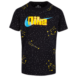 Boys' Preschool - Nike Sky S/S T-Shirt - Black/Speed Yellow/Light Blue Fury
