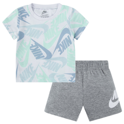 Boys' Infant - Nike NSW Futura Toss 2 Piece Shorts Set - White/Grey