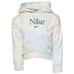 Girls' Preschool - Nike AOP Fleece Pullover - Light Lemon Twist/Black
