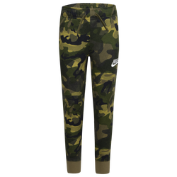 Boys' Preschool - Nike Club Fleece AOP Pants - Medium Olive/Black