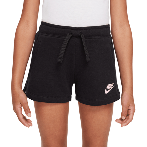 

Girls Preschool Nike Nike Club Fleece Shorts - Girls' Preschool Black/Pink Size 6X