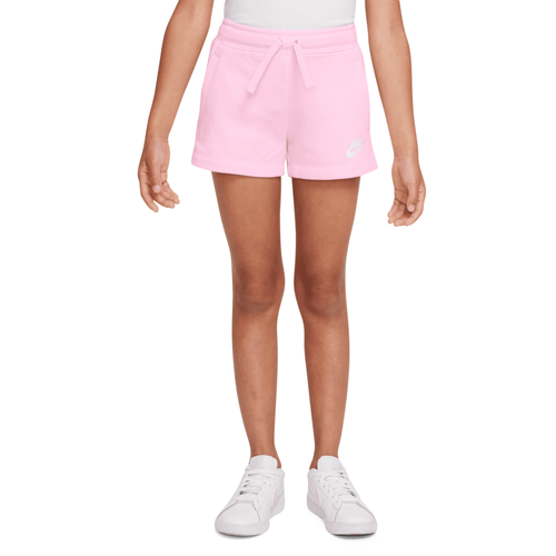

Nike Girls Nike Club Fleece Shorts - Girls' Preschool Pink Foam/White Size 6X
