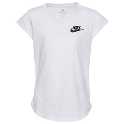 Girls' Preschool - Nike Embroidered Futura T-Shirt - White/Black