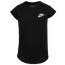 Nike Embroidered Futura T-Shirt - Girls' Preschool Black/White