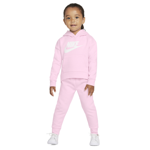 

Nike Girls Nike Club Fleece Set - Girls' Toddler Pink/White Size 2T
