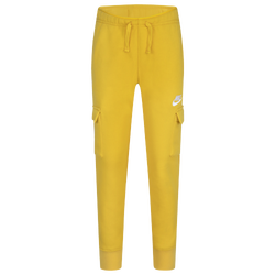 Boys' Preschool - Nike Club Fleece Cargo Pants - White/Yellow