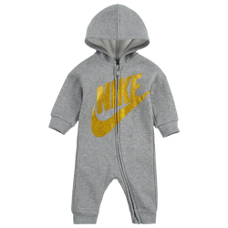 Girls' Infant - Nike Futura Hooded Coverall - Dark Grey Heather/Green