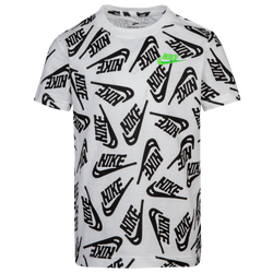 Boys' Preschool - Nike MNSW AOP T-Shirt - White/White