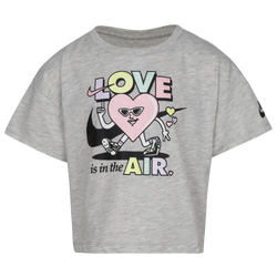 Girls' Preschool - Nike Love Is In The Air T-Shirt - Gray Heather/Black