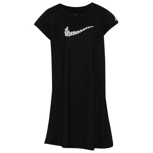 GIRLS - Nike Sport Daisy T-Shirt Dress - Black/White