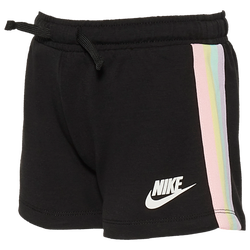 Girls' Preschool - Nike Wildflower FT Shorts - Black/White