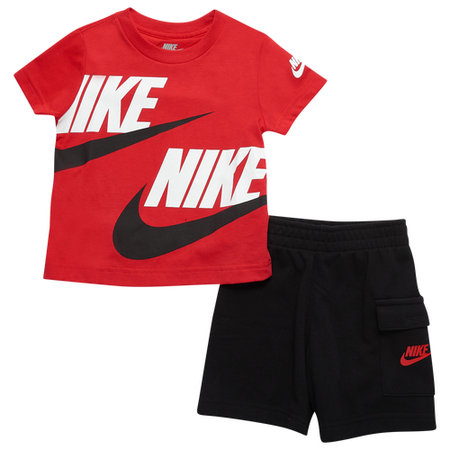 

Nike Boys Nike NSW Cargo Shorts Set - Boys' Toddler White/Black Size 2T