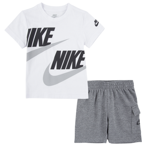 

Nike Boys Nike NSW Cargo Shorts Set - Boys' Toddler Carbon Heather/Black Size 2T