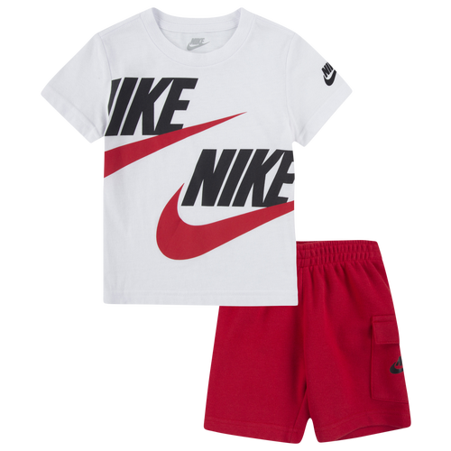 

Nike Boys Nike NSW Cargo Shorts Set - Boys' Toddler University Red/White Size 3T