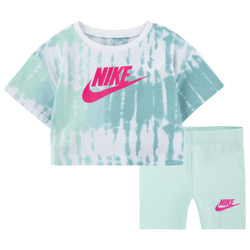 Girls' Infant - Nike HBR Boxy T-Shirt Bike Shorts Set - Mint Foam/Black