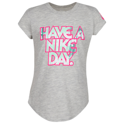 Girls' Preschool - Nike Short Sleeve Graphic T-Shirt - Grey Heather/Black