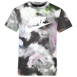 Boys' Preschool - Nike Tie Dye Futura T-Shirt - Black/Multi