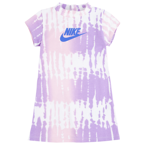 

Girls Preschool Nike Nike Club Tee Shirt Dress - Girls' Preschool Violet Shock/Black Size 6