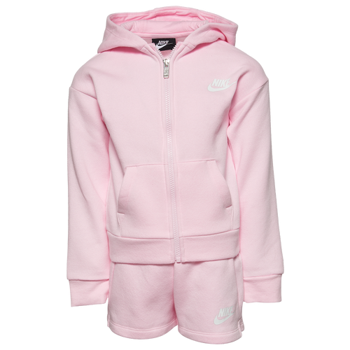 

Nike Girls Nike Club Fleece Shorts Set - Girls' Preschool Pink/Pink Size 6X