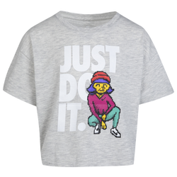Girls' Preschool - Nike Graphic T-Shirt - Grey/Black