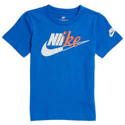 Boys' Toddler - Nike Futura Split Script T-Shirt - Blue/Blue