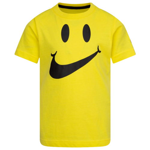 

Boys Preschool Nike Nike NSW Smile SS T-Shirt - Boys' Preschool Yellow Strike/Black Size 4