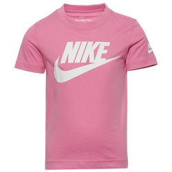 Girls' Preschool - Nike Futura Evergreen S/S T-Shirt - Magic Flamingo/White