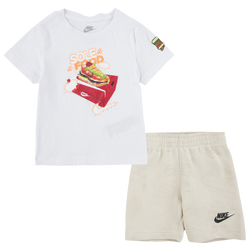 Boys' Toddler - Nike Sole Food Shorts Set - Beige/White