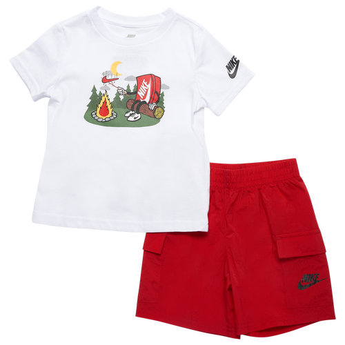 

Boys Nike Nike NSW Campfire Shorts Set - Boys' Toddler Red/White Size 4T