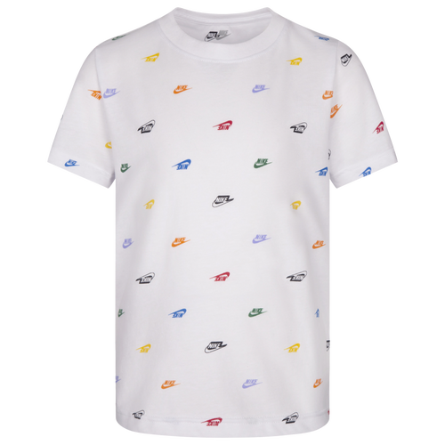 

Boys Preschool Nike Nike Futura Monogram AOP T-Shirt - Boys' Preschool White/Black Size 6