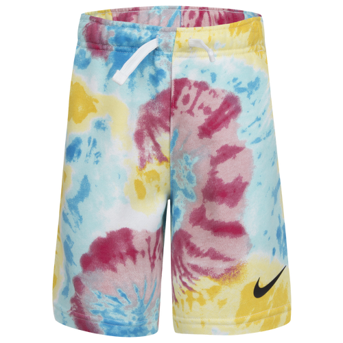 

Nike Boys Nike Tie Dye Club Shorts - Boys' Preschool White/Black Size 6