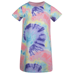 Girls' Preschool - Nike Tie Dye T-Shirt Dress - White/Purple