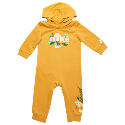 

Boys Infant Nike Nike Hooded Coverall - Boys' Infant Yellow/White Size 12MO