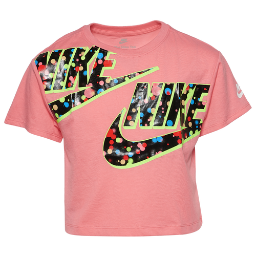 

Girls Preschool Nike Nike Futura T-Shirt - Girls' Preschool Pink/White Size 4